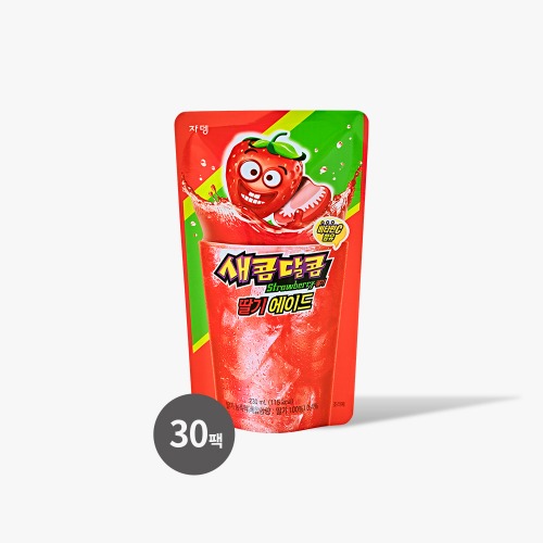 [새콤달콤] 딸기에이드 230ml X 30개
